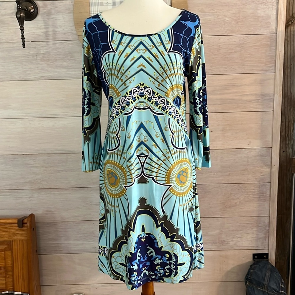 White Mark Blue Slip On Dress XL